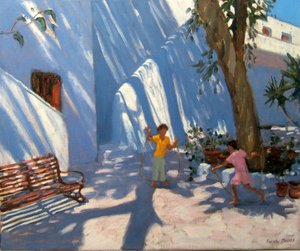 Deux filles sautant à la corde, Mykonos